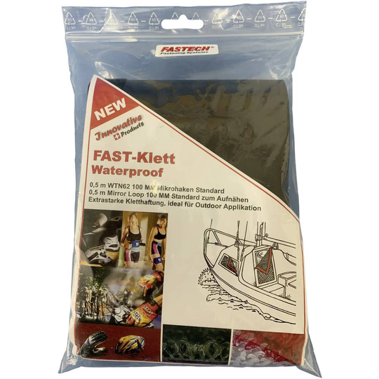 Kardborreband för att sy fast Mikro-krok (L x B) 500 mm x 100 mm Svart FASTECH® 707-330-Bag 0.5 m