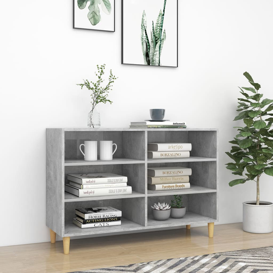 vidaXL Skänk betonggrå 103,5x35x70 cm spånskiva