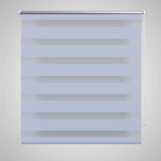 vidaXL Rullgardin randig vit 40 x 100 cm transparent