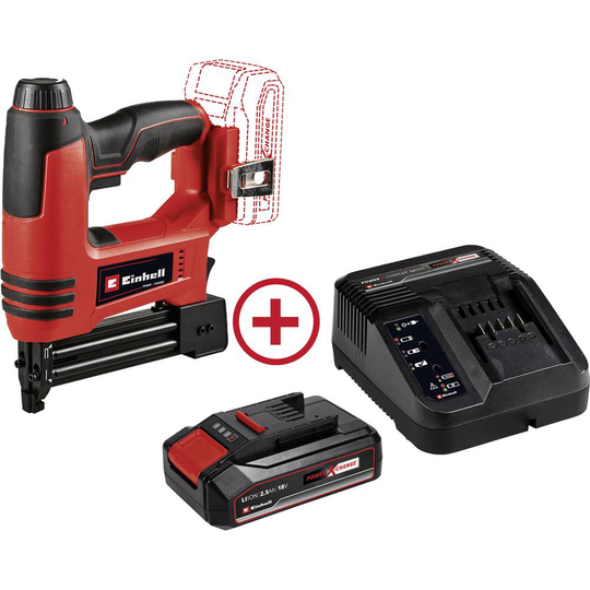 Einhell TE-CN 18 Li Power X-Change + 2,5 Ah-Kit Spikpistol batteri Klammerlängd 10 - 22 mm inkl. 1x batteri, inkl. laddare