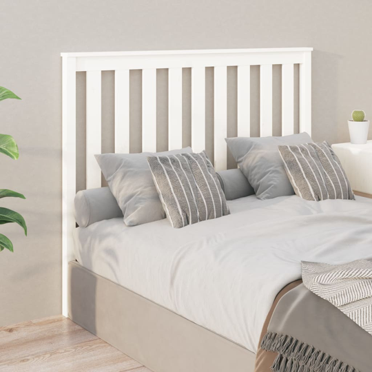 vidaXL Sänggavel vit 126x6x101 cm massiv furu