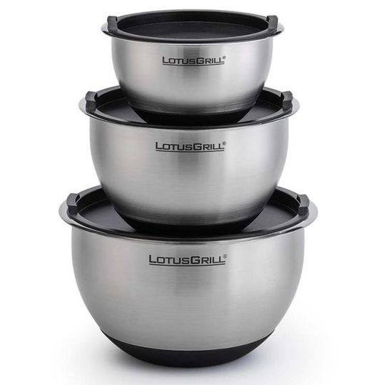 LotusGrill FH-SS-SET Bunke 3 delar, med lock