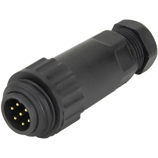 Weipu 814056 Rundkontakt Kontakt hane rak Serie (rundkontakt): WA Totalt antal poler: 6 + PE 1 st