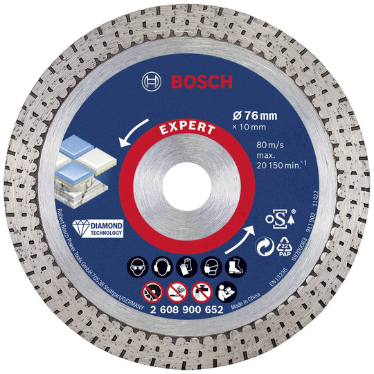 Diamantkapskiva Bosch Accessories 2608900652 Diameter 76 mm 1 st