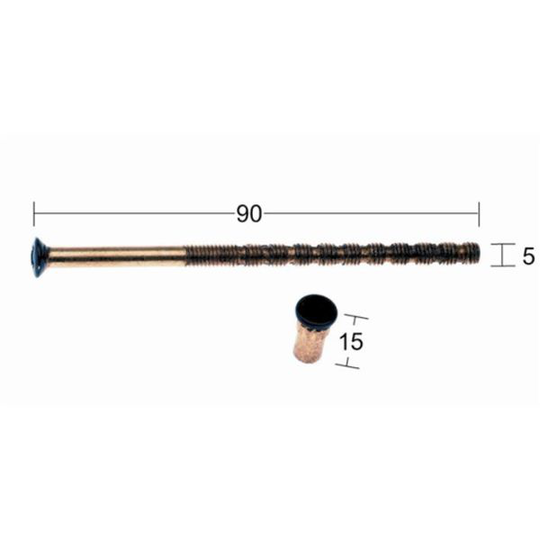 Habo 76869 Tryckeskruv M5, med hylsmutter, 2-pack
