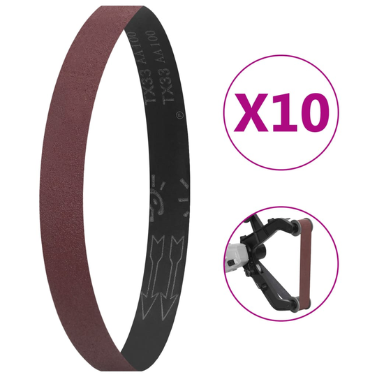vidaXL Slipband 10 st P60 40x760 mm