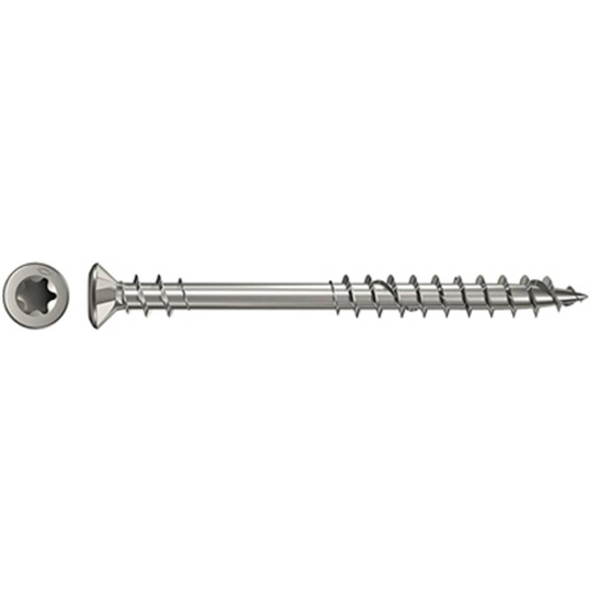 Fischer 660618 Skruv terrass 5.5 mm 80 mm Sexkkant Rostfritt stål 200 st
