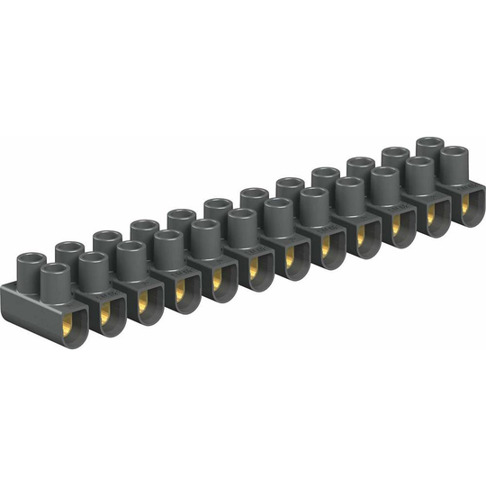 Seriekopplingsplint Flexibel: 4-4 mm² Styvhet: 4-4 mm² Antal poler: 12 OBO Bettermann 2056089 10 st Svart