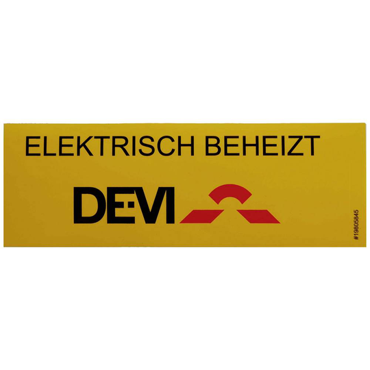 Registreringsskylt Danfoss 19805845 19-805845 Gul