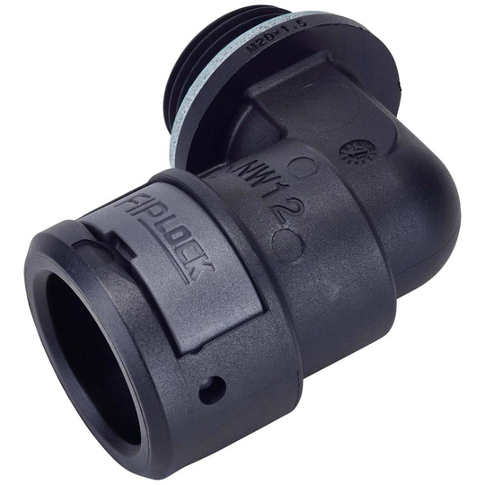 Fränkische Rohrwerke 4890711400 AWPA-10M20PB Slangskruvlåsning Svart M20 x 1.5 10 mm 90° 10 st