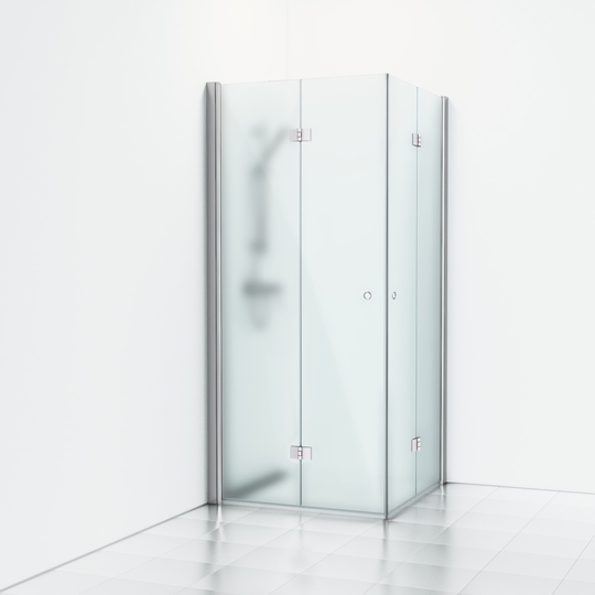 Svedbergs Vikhörndusch Skoga 70X70 - Frostglas Alu blank