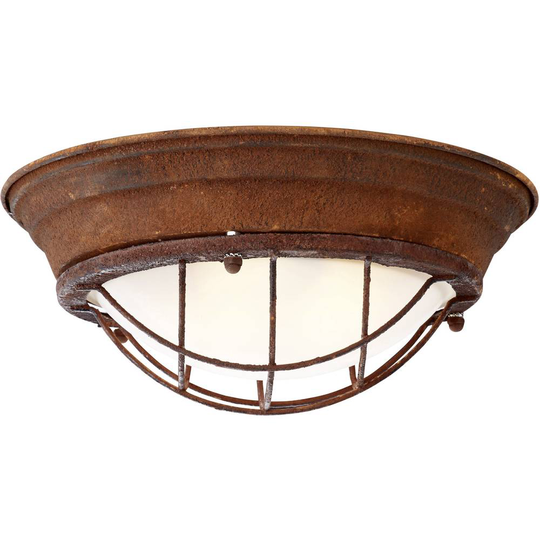 Takbelysning LED E27 80 W Brilliant Typhoon 94492/60 Rostfärgad, Vit