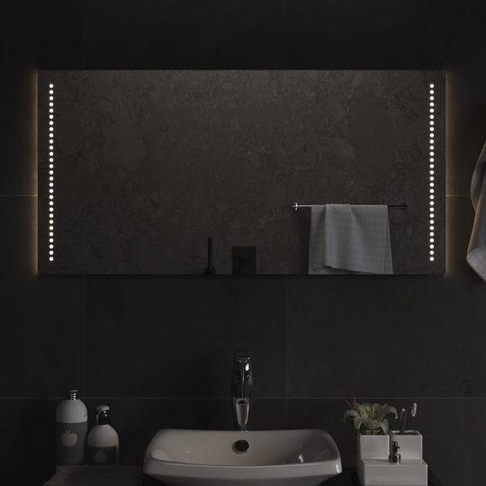 vidaXL Badrumsspegel LED 100x50 cm