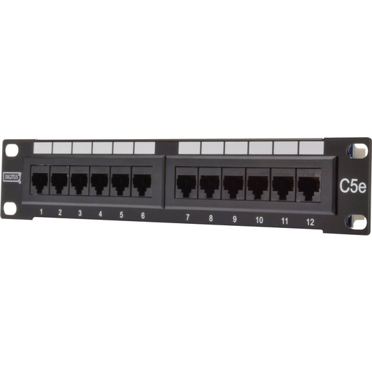 Digitus DN-91512U 16 + 4 Port Nätverk Patchpanel CAT 5e 1 U