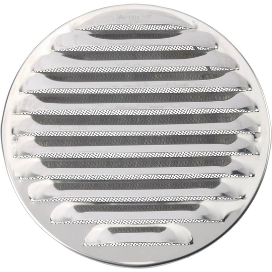 Ventilationsgaller Rostfritt stål Håldiameter: 16 cm Wallair N31841