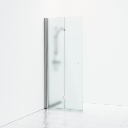 Svedbergs Vikskärmvägg Skoga 97 - Frostglas Alu blank