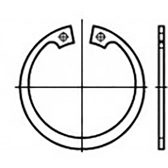 TOOLCRAFT TO-6855231 Låsring DIN 472 Rostfritt stål V2A A2 100 st