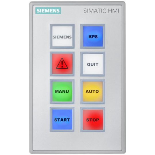 Siemens 6AV3688-3AF37-0AX0 Tryckknappspanel 5 färger, 8 knappar, PROFIsafe