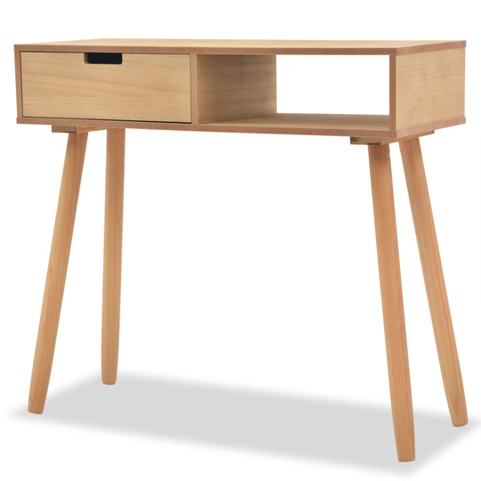 vidaXL Konsolbord massiv furu 80x30x72 cm brun