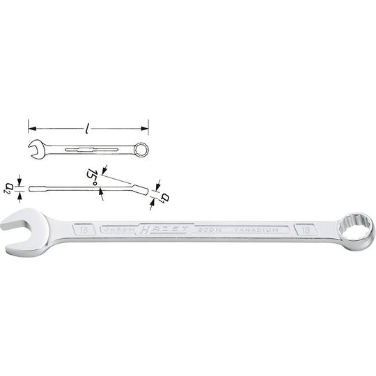 Ringskruvnyckel 9 mm Hazet 600N 600N- 9