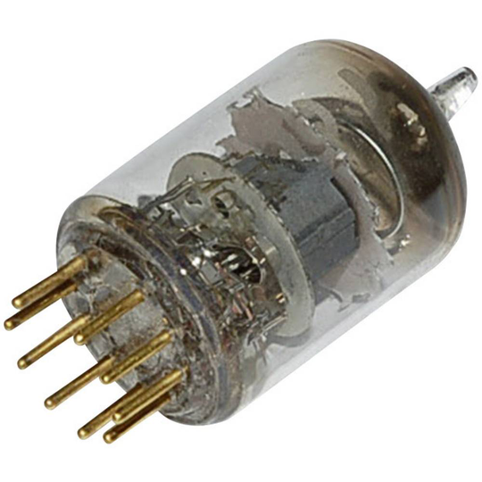 E 180 F = 6 J 49 Elektronrör Pentod 190 V 13 mA Antal poler: 9 Lampsockel: Noval Innehåll 1 st