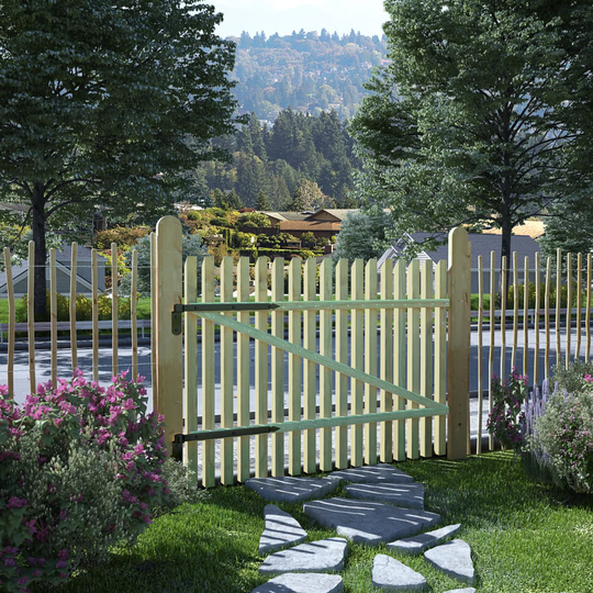 vidaXL Staketgrind impregnerad furu 100x75 cm