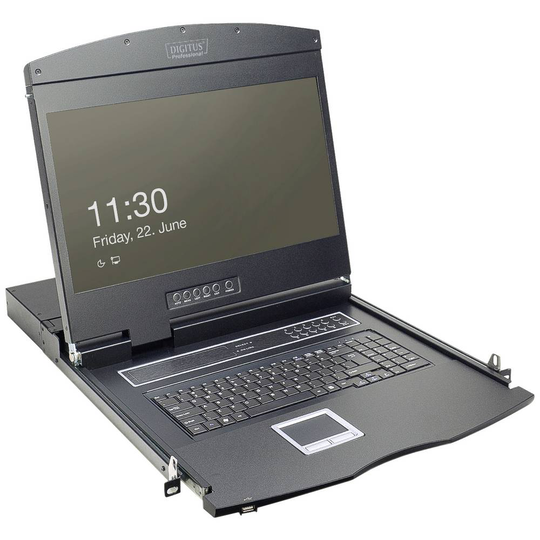 Digitus DS-72211 KVM-Konsol VGA 1366 x 768 Pixel