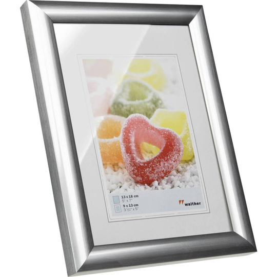 walther+ design Växelram akryl KP318S Pappersformat: 13 x 18 cm Silver