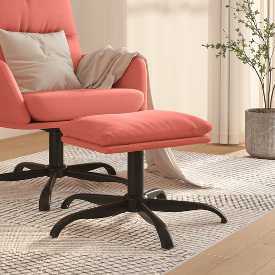 vidaXL Fotpall rosa 60x60x39 cm sammet