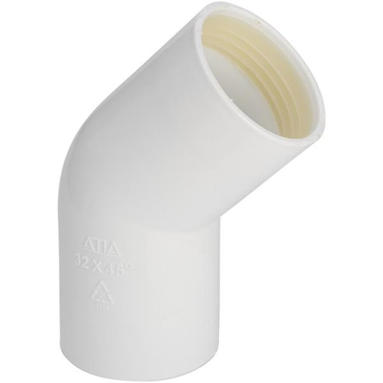 Faluplast 3003054112 Böj med gummitätning 40 mm, 45°