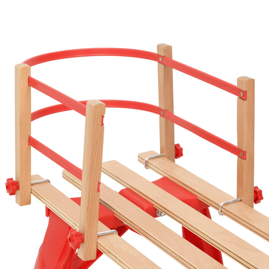 vidaXL Ryggstöd för kälke röd plywood
