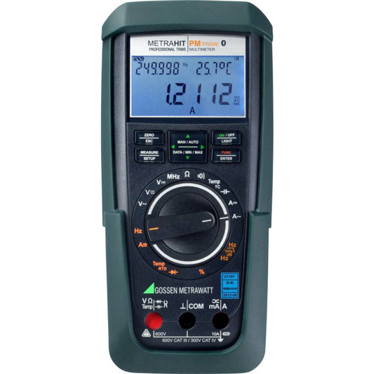 Gossen Metrawatt METRAHIT PM PRIME BT Handmultimeter Kalibrerad (DAkkS) digital Datalogger CAT III 600 V, CAT IV 300 V Display (Beräkningar): 310000