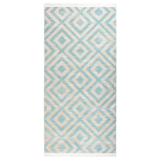 vidaXL Utomhusmatta plattvävd 100x200 cm grön och beige