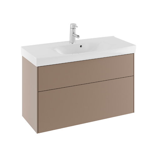 Kommod med tvättställ IFÖ Sense Compact 900 mm, Brun
