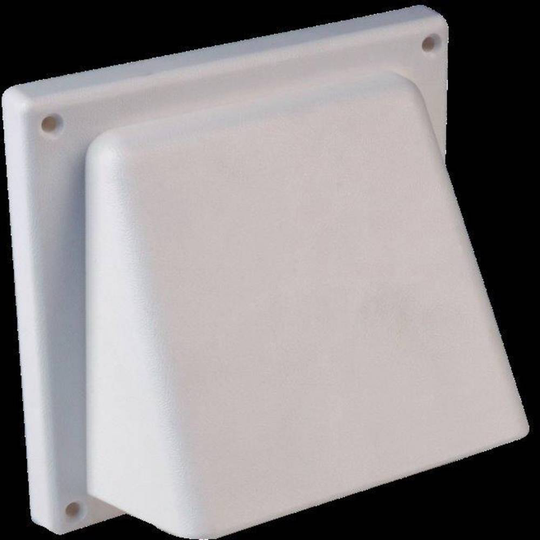 Ventilationsgaller m kallrasskydd Plast Håldiameter: 12.5 cm Wallair N34810