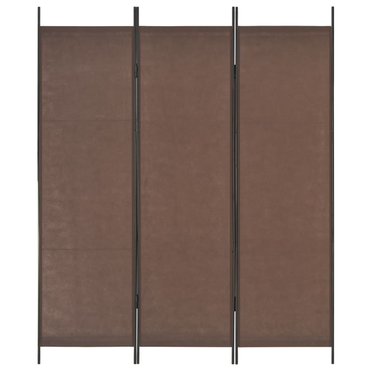 vidaXL Rumsavdelare 3 paneler brun 150x180 cm