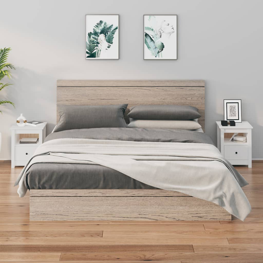 vidaXL Sängbord 2 st vit 40x35x49 cm massiv furu
