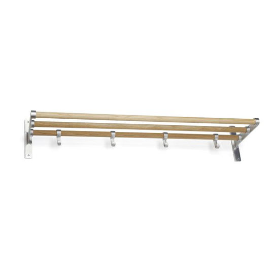 Habo Elegant Hatthylla Aluminium/ek, 600 mm