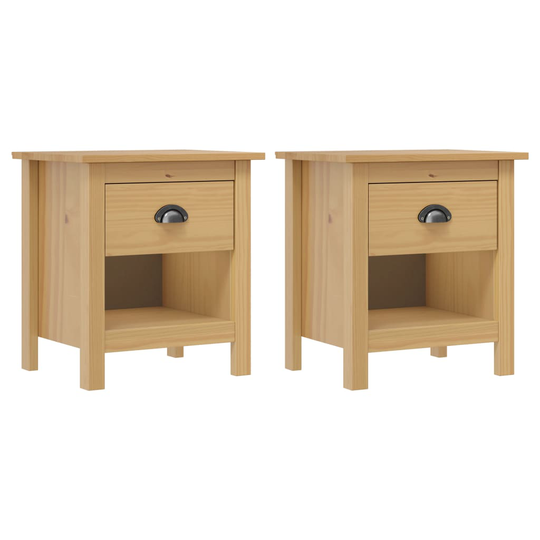vidaXL Sängbord 2 st Hill Range 46x35x49,5 cm massiv furu