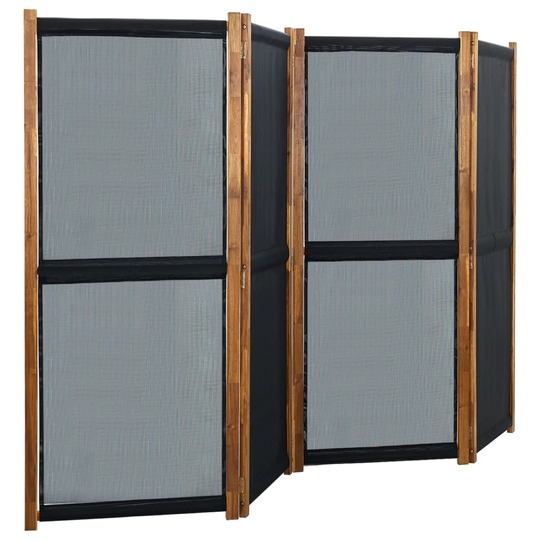 vidaXL Rumsavdelare 4 paneler svart 280x170 cm
