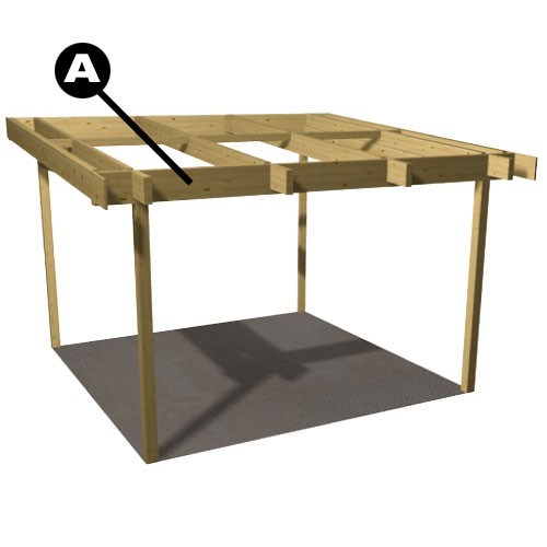 Limträdel Bärlina / frontbalk 90 x 270 x 4500 mm