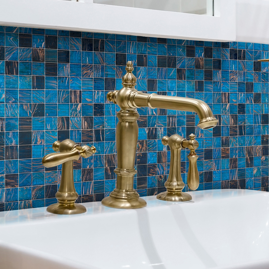 Glasmosaik Arredo Blue Gold 2x2 cm