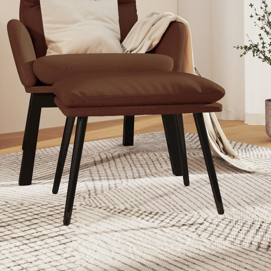 vidaXL Fotpall brun 45x30x39 cm mikrofibertyg