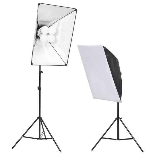 vidaXL Studiobelysning med softboxar