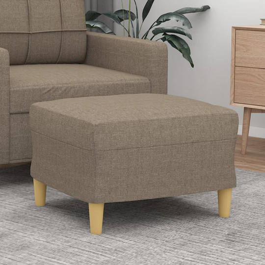vidaXL Fotpall Taupe 60x50x41 cm tyg
