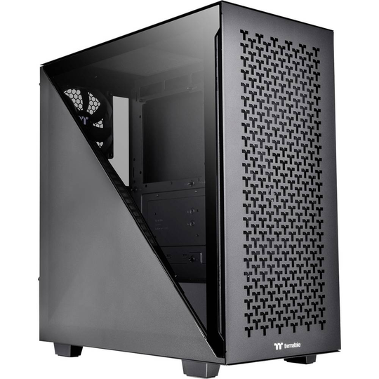 Midi-Tower Datorchassi Thermaltake Divider 300 TG Air Black Svart 2 Förinstallerade Fläktar, Sidofönster, Dammfilter
