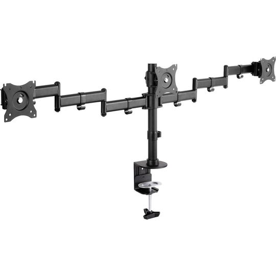 Digitus DA-90362 3x Monitor bordsfäste 38,1 cm (15) - 68,6 cm (27) Vridbar, Justerbar i höjd, Tiltbar, Svängbar, Roterbar