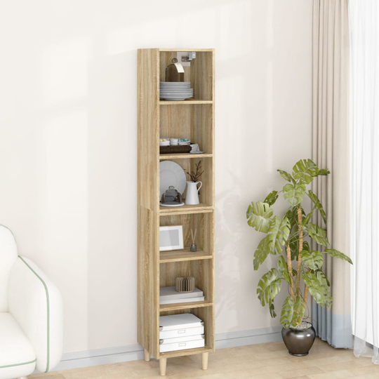 vidaXL Högskåp Sonoma-ek 34,5x32,5x180 cm konstruerat trä