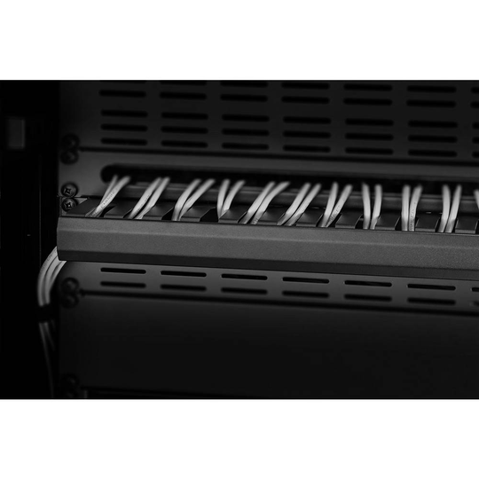 Renkforce RF-3429150 19 tum Nätverksskåp-kabelhållare 1 U Svart