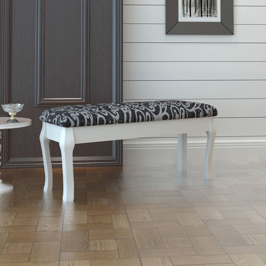 vidaXL Hocker pall 2-sits 110 cm svart